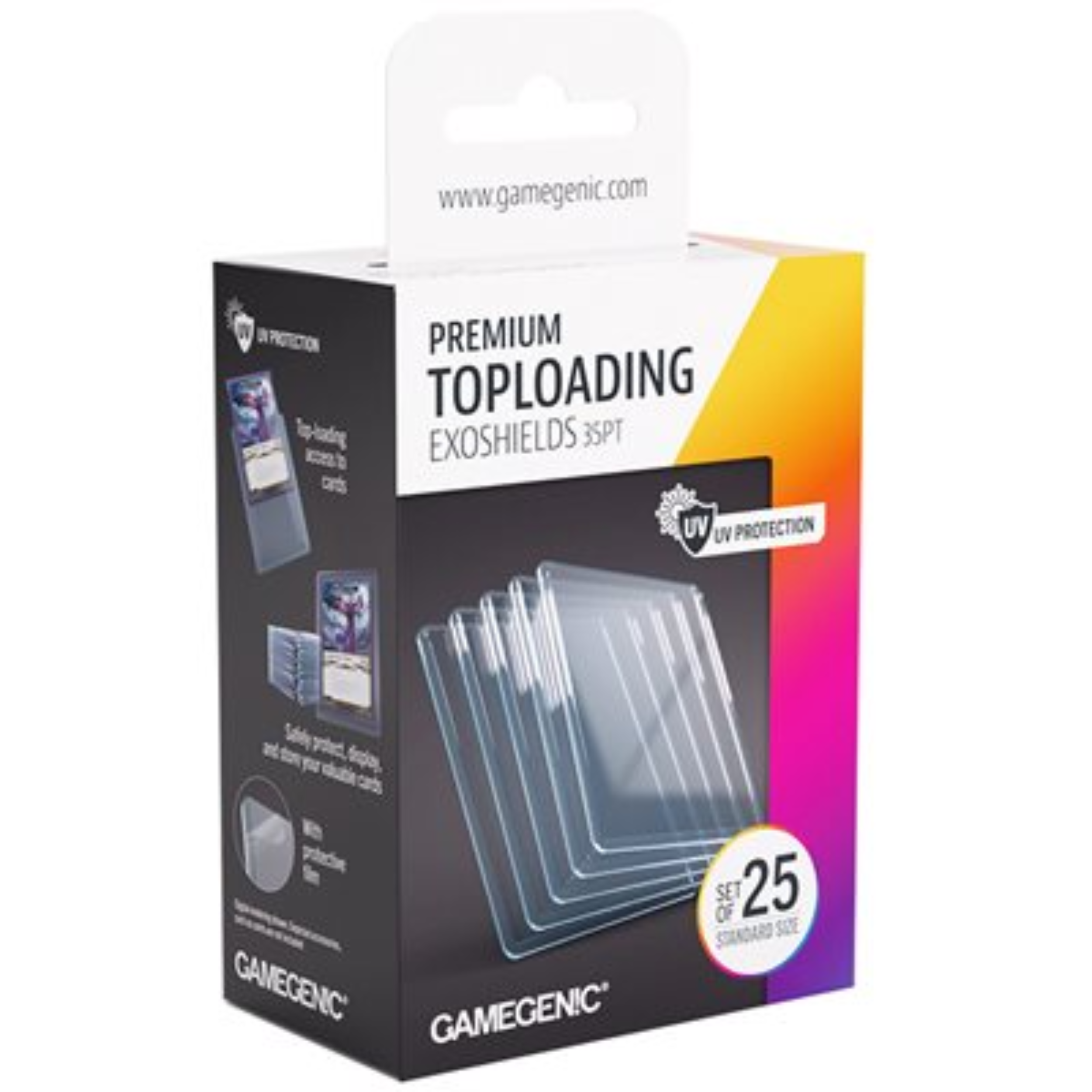 Pack of 25 Premium Toploading Exoshields by Gamegenic